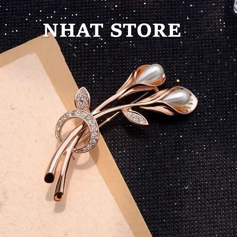 Cài áo đẹp Hàn Quốc, ghim cài áo hoa ly Nhat store