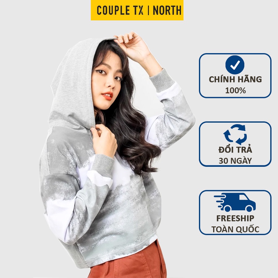 Áo khoác hoodie nữ Couple TX form rộng oversize in loang màu độc đáo OSW 1006