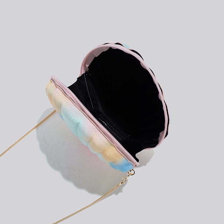 🌸Hàng Order🌸 Túi Xách Nữ CEEKAY Da Chần Kiểu Dáng Vỏ Sò Khóa Kéo Gắn Hạt Dây Đeo Xích Sang Chảnh Nữ Tính🌸Hàng Quảng Châu