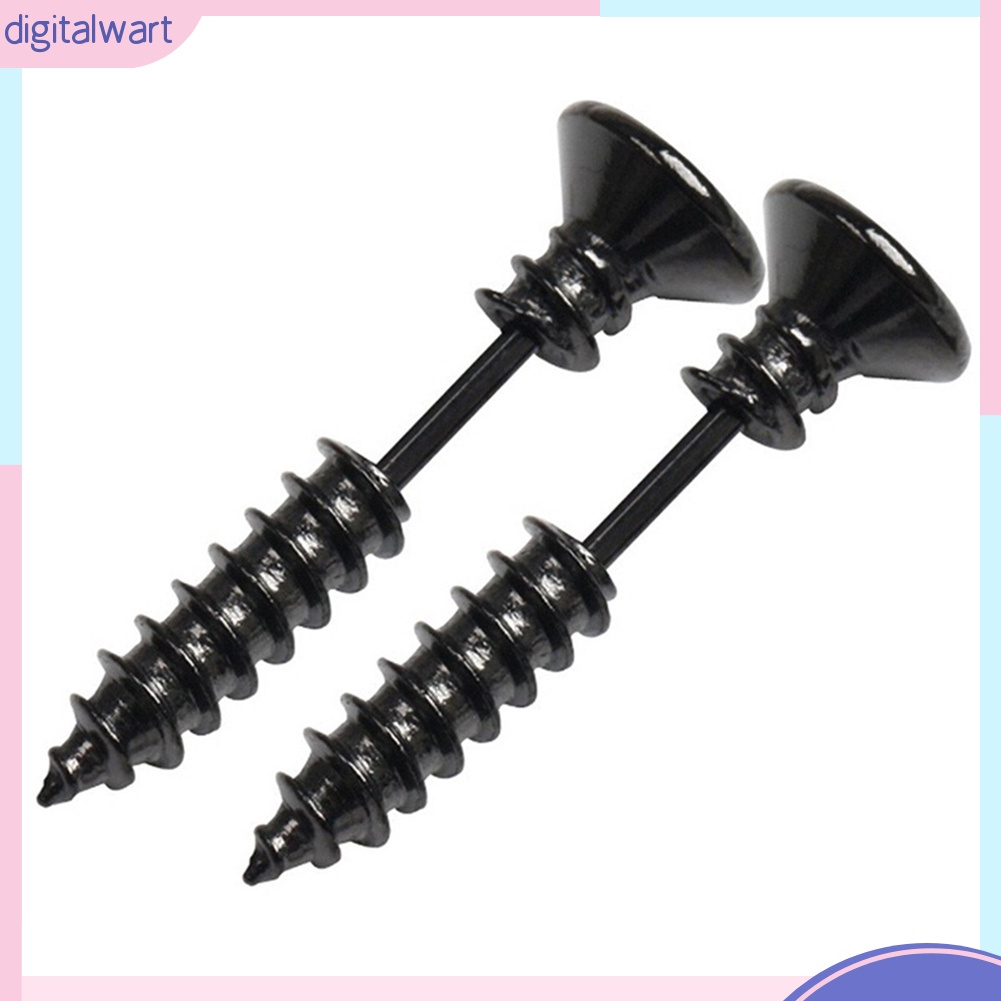 Hoa Tai Kim Loại Hình Vít Đính Đinh Tán Thời Trang Unisex