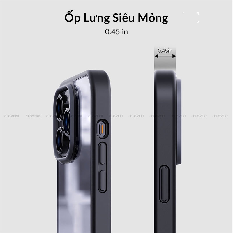 Ốp Lưng Trong Suốt LIKGUS Clear Shield Viền Màu Bảo Vệ Camera Chống Trầy Xước Tương Thích Với Sạc Không Dây Cho 13ProMax