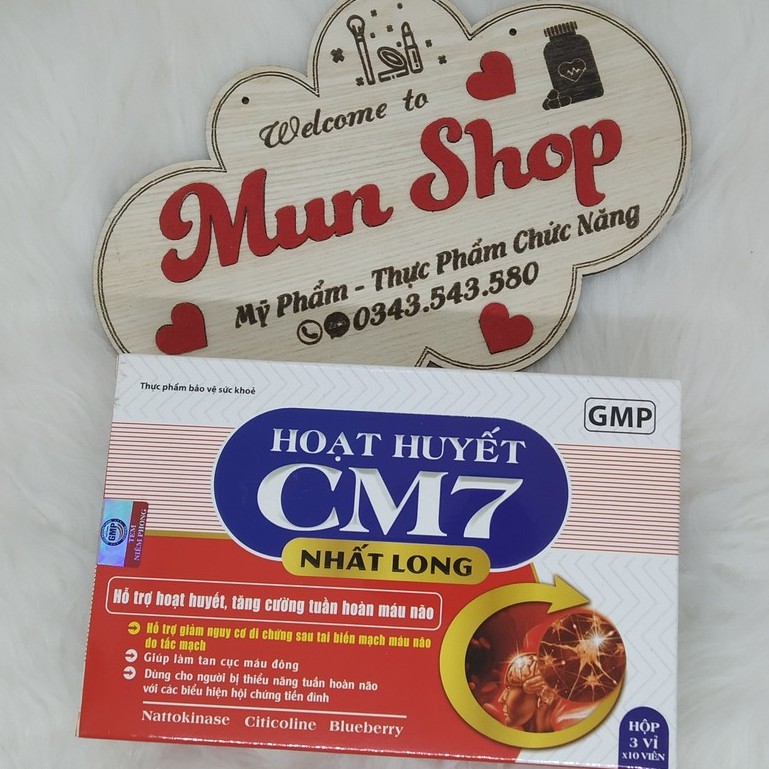 HOẠT HUYẾT CM7 NHẤT LONG - Hỗ trợ hoạt huyết, tăng cường tuần hoàn máu não