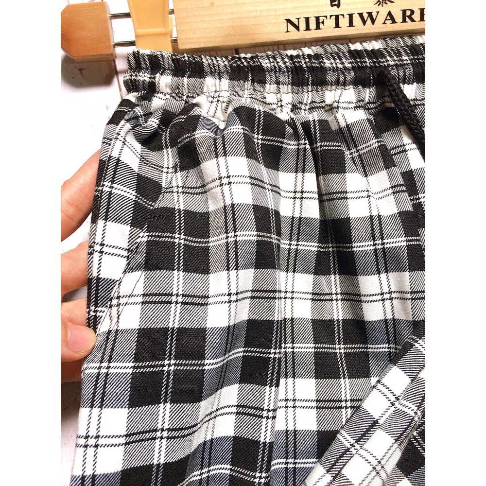 Quần Kẻ Caro Nữ, Quần Caro Bo Gấu Rút Dây Dáng Thể Thao Hàng QC Loại 1 Chất Thô (Ảnh Thật Và Video Tự Quay) | BigBuy360 - bigbuy360.vn