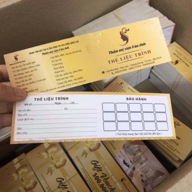 Thiết kế in ấn danh thiếp thẻ liệu trình - thẻ tích điểm ( Gift vocher-card visit)