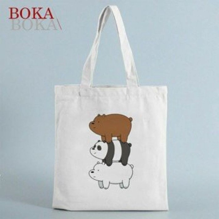 [HÀNG NEW] Túi Vải Bố Tote Họa Tiết 🐻 Ba Con Gấu 🐻 Đẹp Dễ Thương Cho Nữ Có Thể Đựng Laptop Đi Chơi Du Lịch