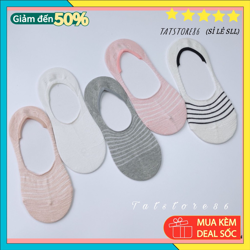 Tất lười nam -nữ mùa hè Vớ hài nữ đi giày búp bê chất liệu cotton thấm hút mồ hôi TT96