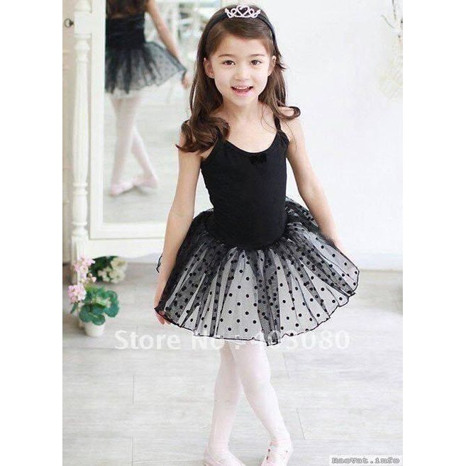 Váy múa Bale cho bé gái Gingerworld từ 1-8 tuổi, vải cotton thoáng mát size 9kg đến 40kg PD342