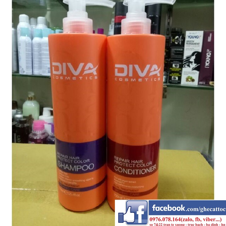 CẶP DẦU GỘI DIVA CAM PHỤC HỒI VÀ GIỮ MÀU ORGANIC