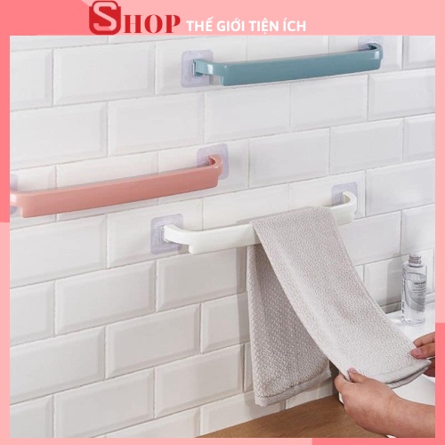 Giá treo khăn nhà tắm, thanh treo khăn mặt dán tường chắc chắn nhiều màu 88296 THE GIỚI TIỆN ÍCH