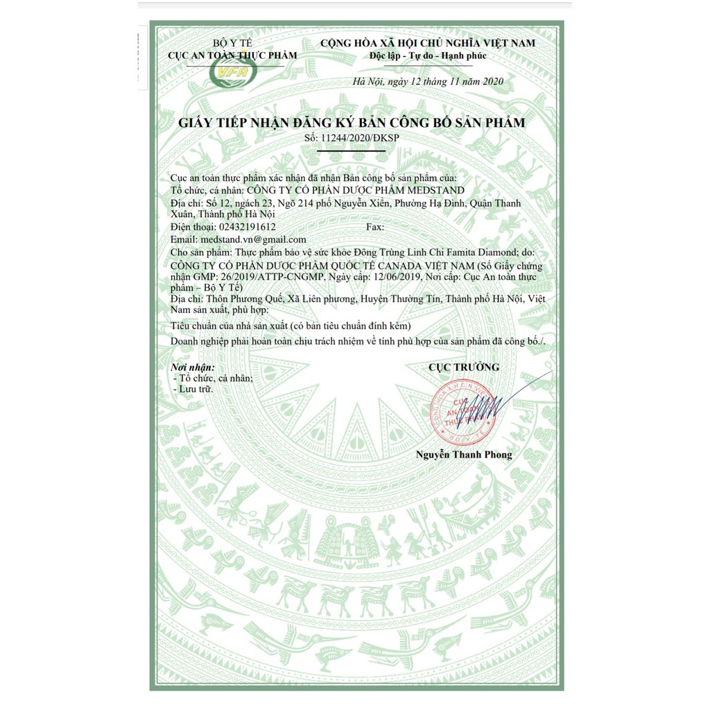 Đông trùng linh chi FAMITA DIAMOND - Đông trùng hạ thảo yến sào - Date 01/2024