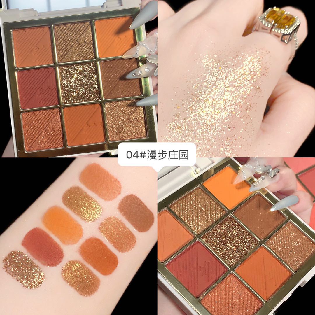 (Hàng Mới Về) Bảng Phấn Mắt Maffick 9 Màu Sắc Tông Lì / Hiệu Ứng Ngọc Trai Chống Nước Lâu Trôi | BigBuy360 - bigbuy360.vn