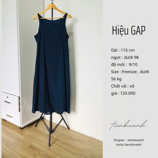 2hand đầm hiệu xanh than D752 tiembixanh