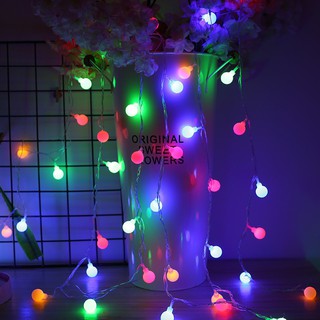 Dây đèn led trang trí bóng tròn đủ màu ( cam kết y hình) đèn led trang trí cây thông giáng sinh