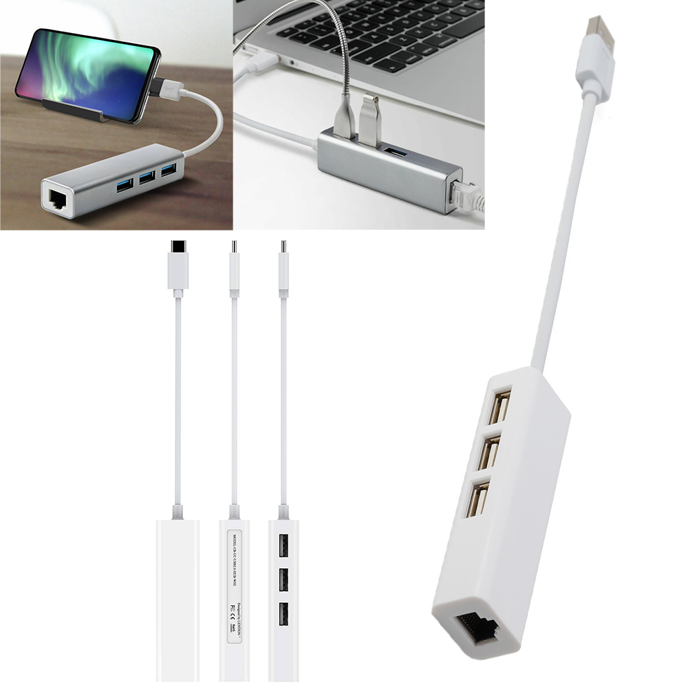 Cáp Chuyển Đổi Usb-C Usb 3.1 Type C Sang Usb Rj45 Ethernet Lan Cho Macbook Pc Lan