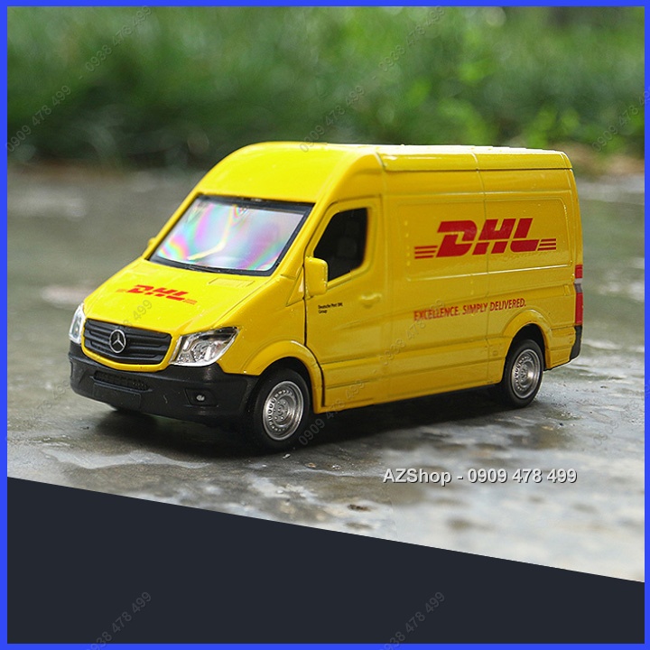 Xe Mô Hình Kim Loại Mercedes Sprinter Phát Chuyển Nhanh DHL - Tỉ Lệ 1:36 - 9906.3