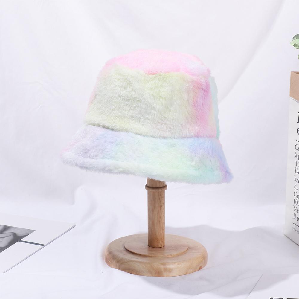 ESPO Mũ Bucket Màu Loang Thời Trang Mùa Đông Ấm Áp Cho Nữ