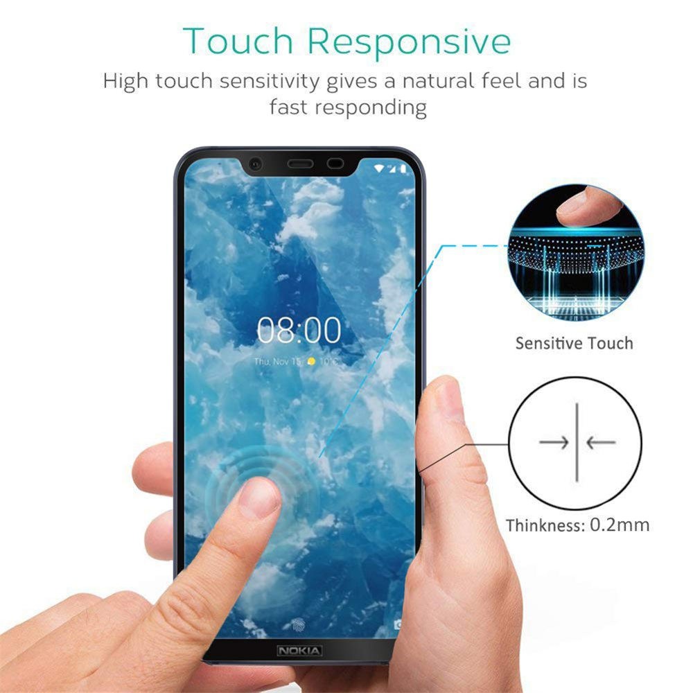 Miếng dán kính cường lực bảo vệ toàn màn hình cho Nokia 8.1