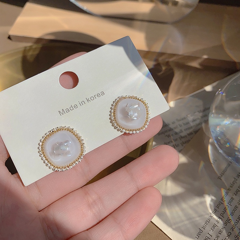 Bông Tai Bạc S925 Dáng Dài Đính Ngọc Trai Phối Tua Rua Kiểu Hàn Quốc Thời Trang Cho Nữ