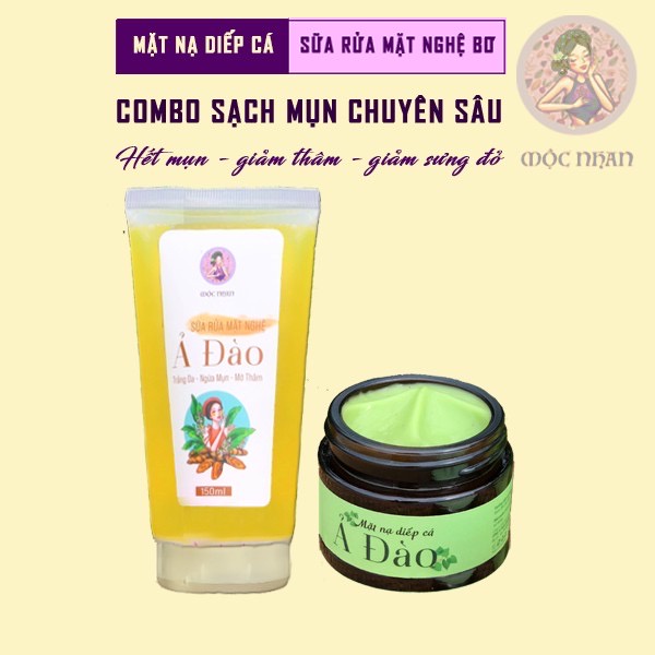 Mặt nạ diếp cá Ả Đào, mặt nạ dưỡng da giảm mụn thải độc giảm sưng đỏ nhanh MỘC NHAN 50g - handmade | BigBuy360 - bigbuy360.vn