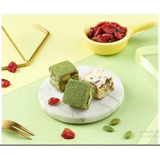 Kẹo dẻo ngũ cốc - kẹo nougat baicaowei vị việt quất - matcha 200g
