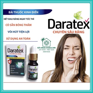 Dung dịch chấm sâu răng Daratex tác dụng nhanh tại vị trí đau sâu răng lọ 10ml