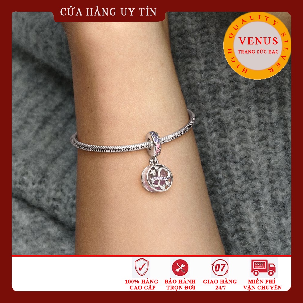 Charm treo vô cực tím - Bạc 925 cao cấp- Mã sản phẩm VENUSTVC