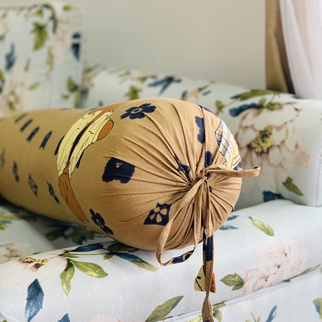 Vỏ gối ôm cotton 3D kích thước 35x100cm
