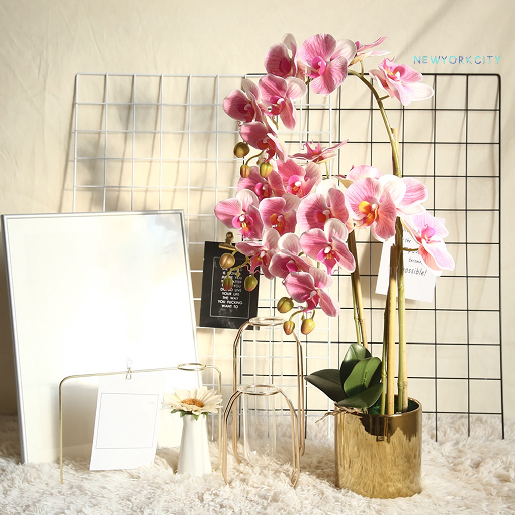 1 Cành Hoa Lan Nhân Tạo Trang Trí Sinh Động
