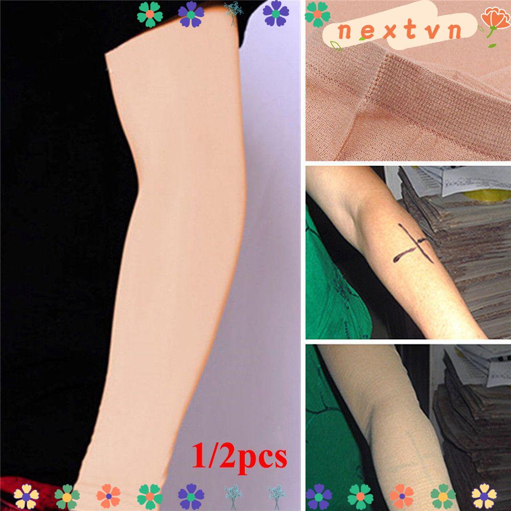 Set 1/2 bao ống tay bảo vệ chống nắng màu da co giãn tiện dụng cho nam và nữ đi xe đạp tập luyện thể thao
