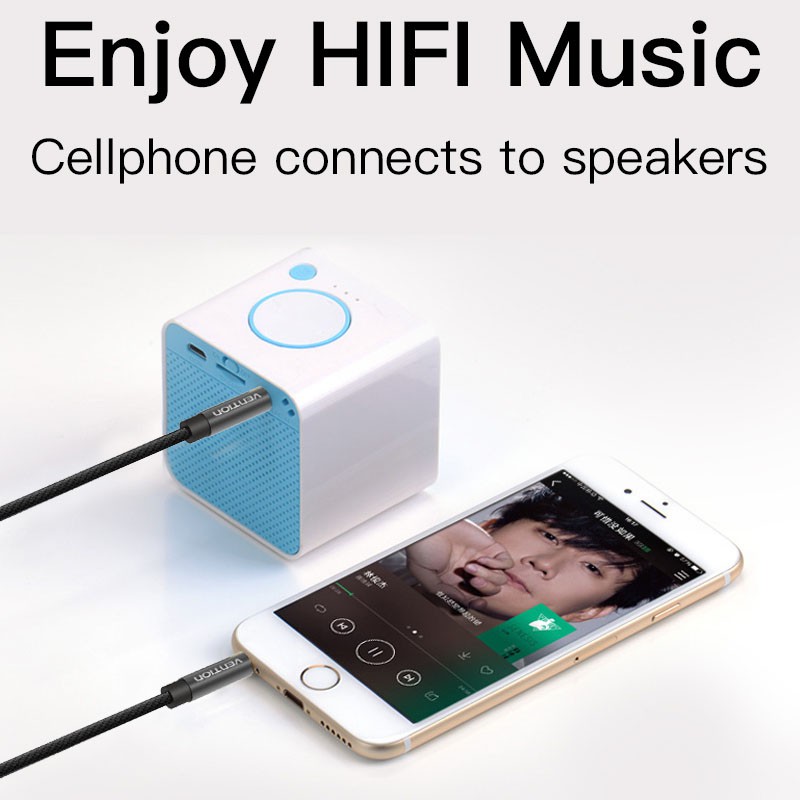 Dây Cáp Nối Dài Tai Nghe Vention Jack 3.5mm Cho Điện Thoại Mp3 Xe Hơi