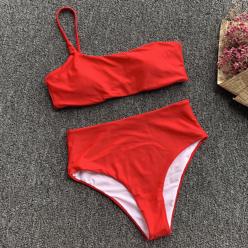 BIKINI CẠP CAO LỆCH VAI THỜI TRANG CÓ SẴN ĐỆM MÚT