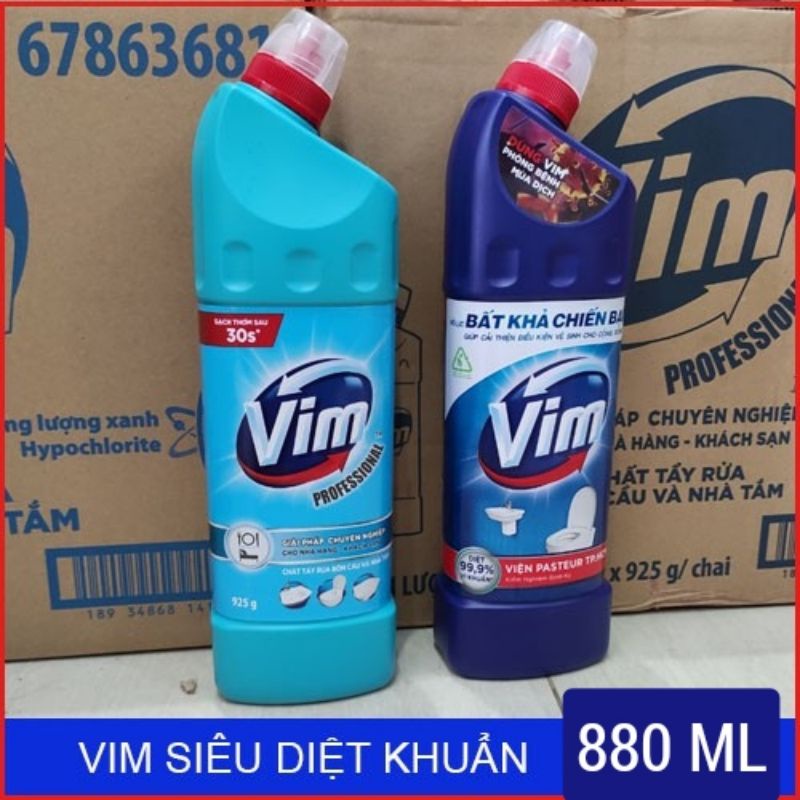 VIM Nước tâỷ bồn cầu toilet tím 880 ml,925g