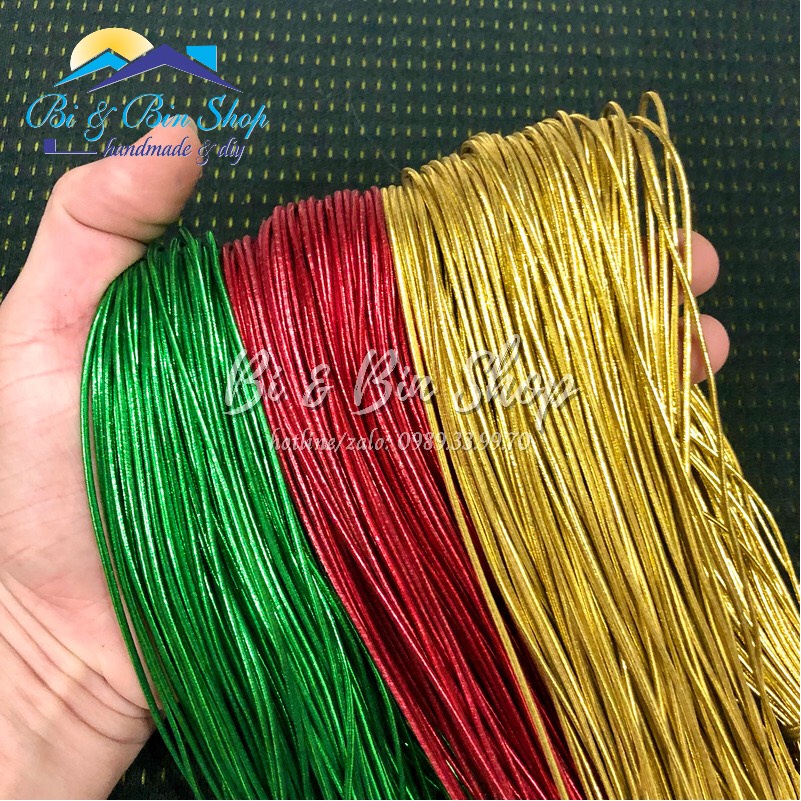 Bó 300g Dây Thun Kim Tuyến 1mm May Trang Phục, Làm Phụ Kiện Thời Trang, Làm Dây Treo Thẻ Các Loại