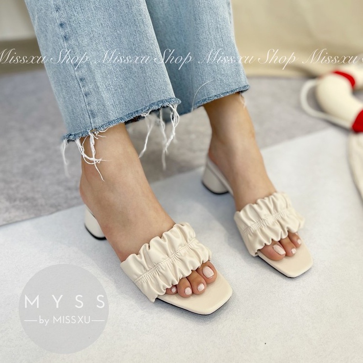 Giày sục quai nhún bèo 5cm thời trang MYSS - SU90