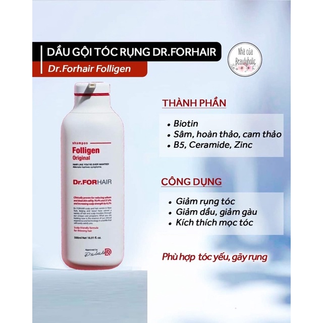 Dầu gội giảm rụng tóc, kích thích mọc tóc Dr For Hair