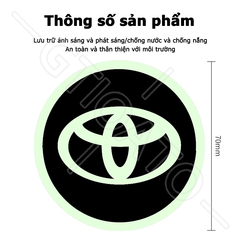 GTIOATO Ánh Sáng Ban Đêm Decal DáN Xe DáN Xe Ô Tô Dán Trang Trí Xe Hơi MiếNg DáN ChốNg NưỚC Ô Tô Bánh Xe Bát Cửa Cảnh Báo HìNh DáN Xe Trang Trí Ô Tô Cho Toyota CHR Raize Corolla Cross Rush Fortuner Yaris Innova Vios Prius C Wigo Sienta