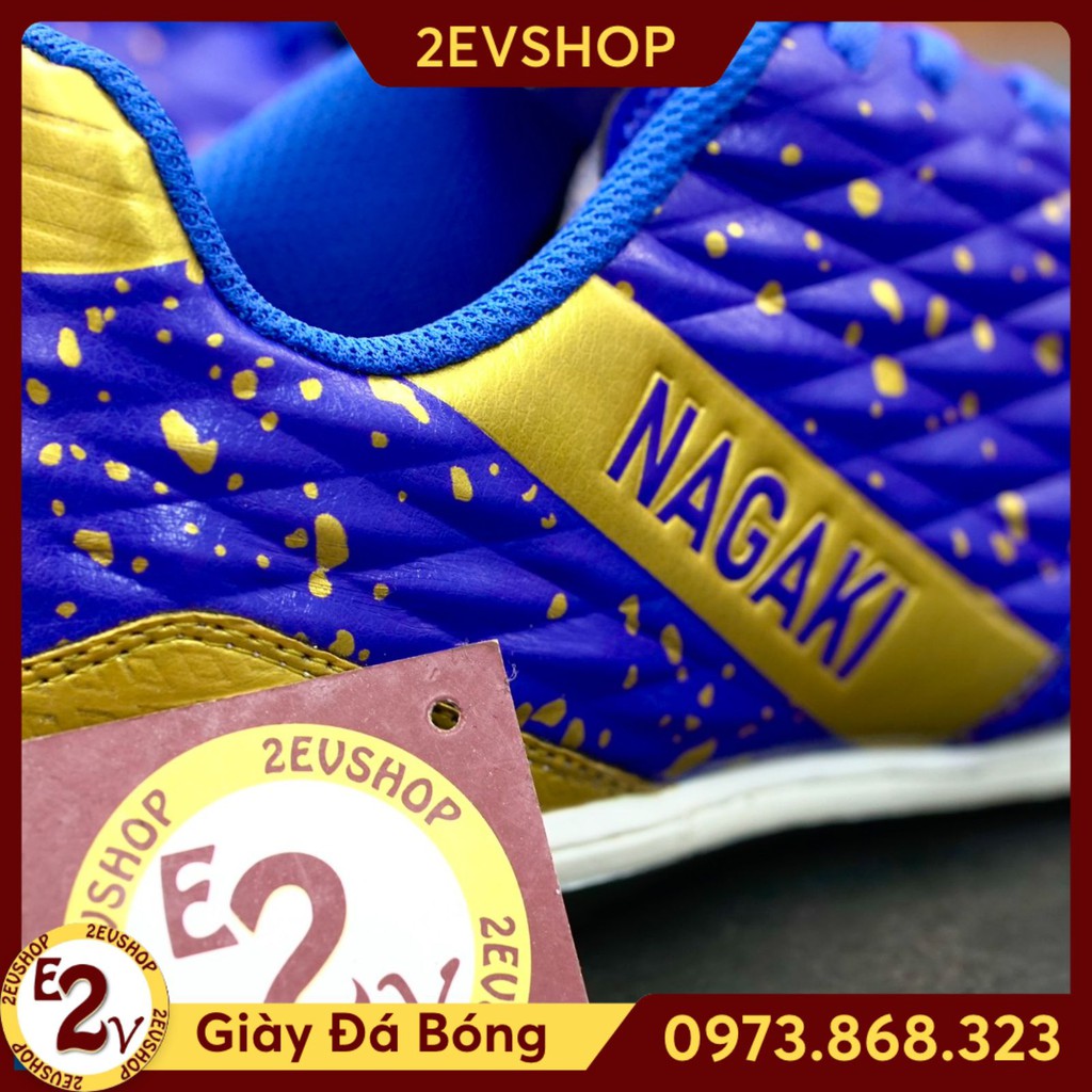 Giày đá bóng thể thao nam Nagaki Toppa Xanh Dương, giày đá banh cỏ nhân tạo đế mềm - 2EVSHOP
