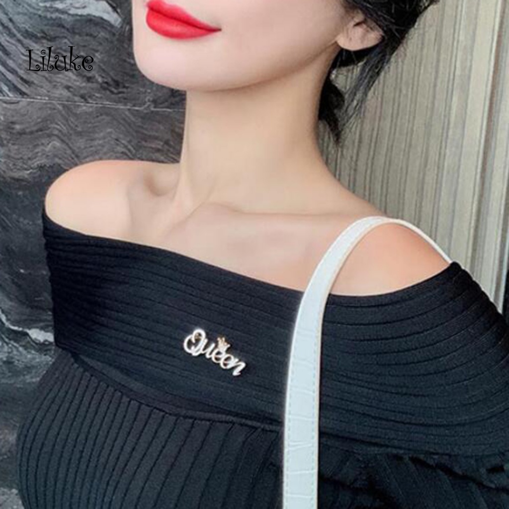 Ghim Cài Áo Hình Chữ Cái Thời Trang Bằng Thép Không Gỉ