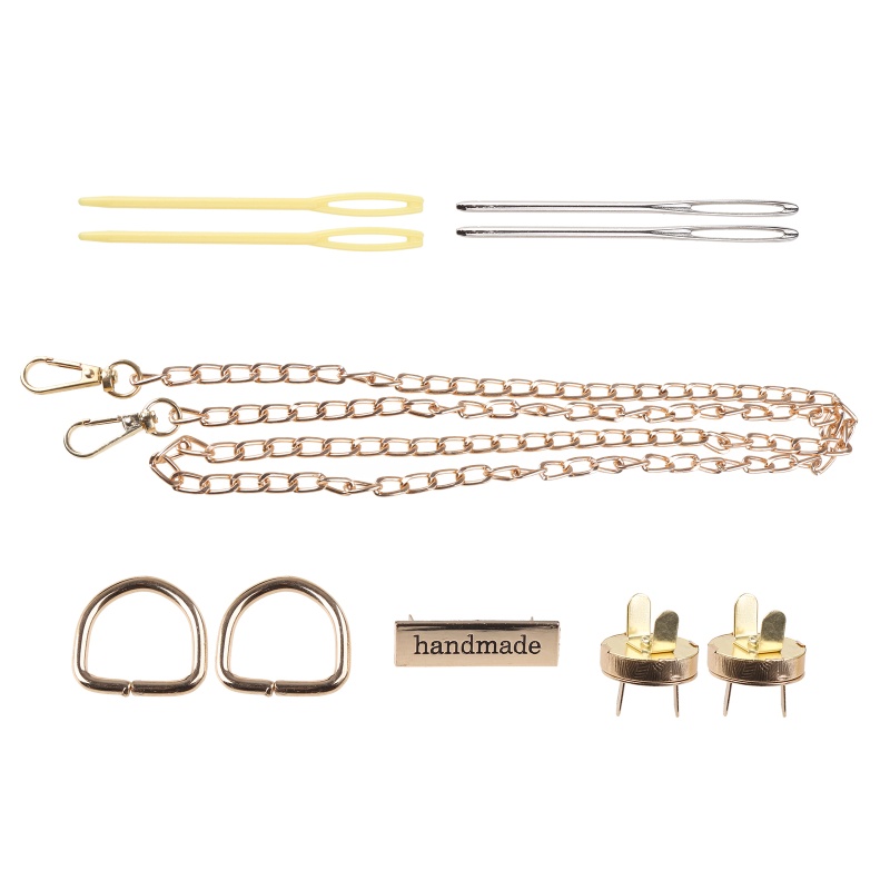 Bộ 8 Dụng Cụ Đan Túi Xách Bằng Nhựa Phối Lông Nhung Thủ Công