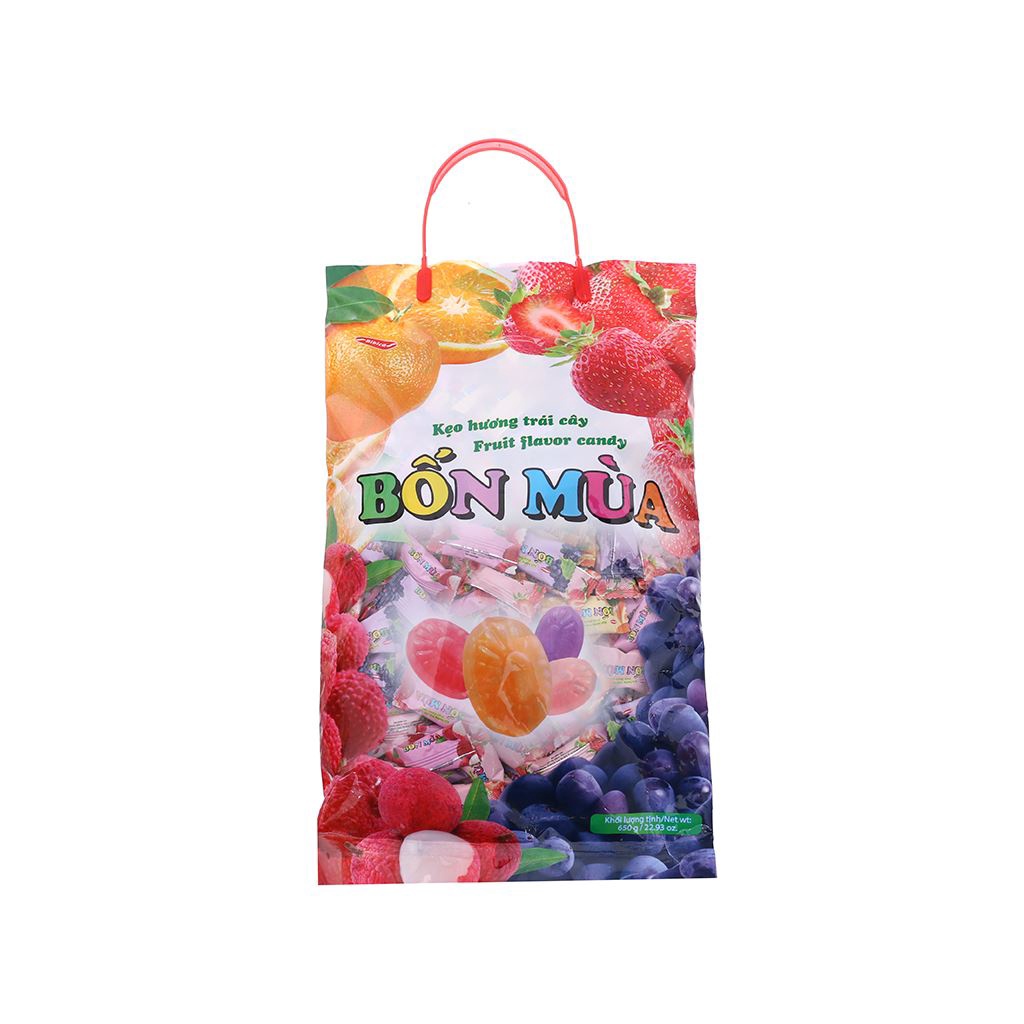 Kẹo hương trái cây Bốn Mùa gói 650g