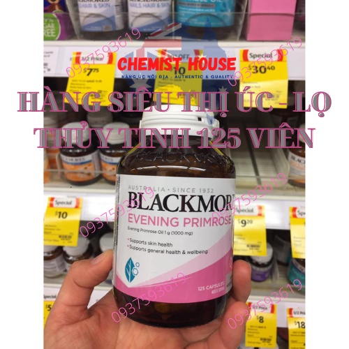 [Hàng Chuẩn ÚC] Blackmores Evening Primrose Oil - Viên uống tinh dầu hoa anh thảo 125 viên