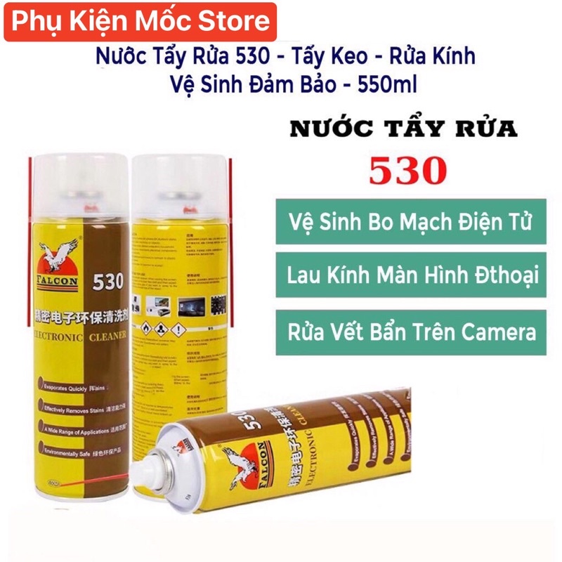 Nước tẩy rửa Falcon 530 - Lau máy linh kiện, tẩy rửa màn hình, kính phụ kiện - Lau Kính