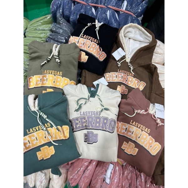 Áo Hoodie BEER Unisex Nam Nữ, Nỉ Mũ 2 Lớp Tay Bồng Form Rộng Hai Lớp Chuẩn Ảnh( Hàng Sẵn)