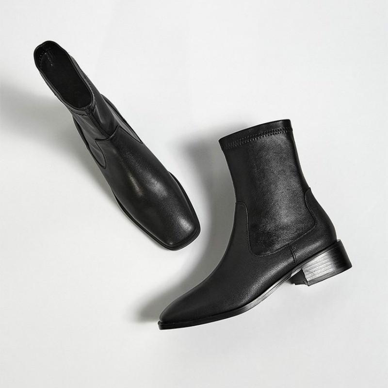 Giày bốt mũi vuông phong cách Hàn Quốc sành điệu cho nữ | BigBuy360 - bigbuy360.vn