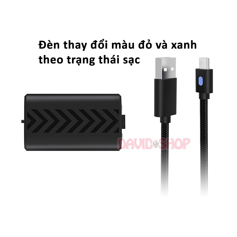 Combo Pin + cáp sạc hãng Dobe cho tay cầm Xbox Series S / Xbox Series X (TYX-0634B)