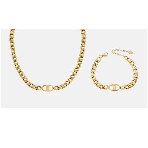 Bộ Trang Sức Dây Xích Titan Ko Đen TT 3359