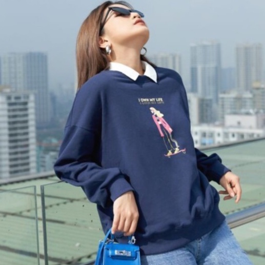 Áo Nỉ dài tay cổ tròn I Own My Life Méo Shop | BigBuy360 - bigbuy360.vn