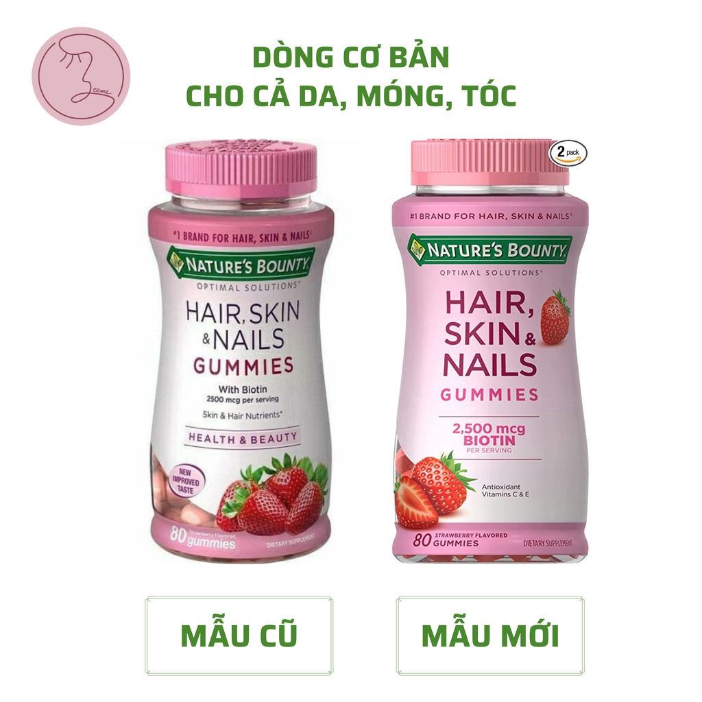 HÀNG MỸ] Kẹo Dẻo Mọc Tóc Biotin Nature Bounty Hair Skin Nails Gummies Gummy  Ngăn Rụng Tóc SeeMe beauty | Shopee Việt Nam