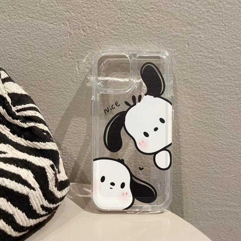 Ốp Điện Thoại Trong Suốt Họa Tiết Pochacco Cho iphone 14 Pro Max Plus 13 11 12 7Plus X XR XS Max 7 8 SE 2020