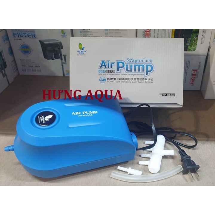 Máy sục oxy bể cá, Máy sủi oxy Jeneca AP-30000/ AP-40000 4 vòi có điều chỉnh lưu lượng, chạy cực êm